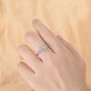 Anillo de Bodas de Diamante de 1 Quilate Estilo Punk Europeo y Americano, Anillo de Compromiso y Propuesta para Pareja Color D Seis Garras Lujo Ligero, Directo del Fabricante