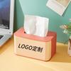 Caja de pañuelos de papel de plástico sala de estar almacenamiento escritorio estilo ins caja de baño impresión de logo en casa venta al por mayor