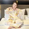 Pijama para niños, para niños, algodón peinado, manga larga, diseño lindo de dibujos animados, nuevo estilo primavera y otoño, conjunto de ropa para casa para niños mayores
