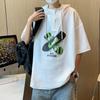 Playera Casual con Capucha de Manga Corta para Hombre con Estampado con Sentido del Diseño Sudadera Moderna de Marca Holgada Talla Grande para Gordo Camiseta de Media Manga