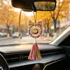 Pingente de bolsa criativo feito à mão, pingente de bolsa personalizado fofo de gato, colorido, corda, tecido à mão, com franjas, pingente de carro