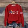 Talla grande Sudadera Cuello redondo Estampada Europea y Americana Nueva Letra Holgada Cómoda Top Mujer Patrón Colorido