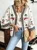 2026 Nova Estação Independente Transfronteiriça Europeia e Americana Estilo Natalino Amazon Roupas Femininas Cardigan Estampado Top Solto Casual Feminino