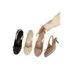 Tacones Altos de Tacón Fino, Sandalias Cerradas Color Rosa Nude, Zapatos de Hada, Zapatos Elegantes para Primavera/Verano 2026, Zapatos de Salón Abiertos por Detrás