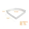 Molde para hornear de acero inoxidable 304 con forma de abanico de 4 puntas con agujero, aro de tarta de cuero para tarta mousse francesa con anillo de mousse 2 cm más alto