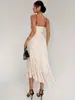 Vestido Bodycon de Cola de Sirena con Tirantes, Estilo Vacacional, Delgado, de Lunares, Moda Europea y Americana para Mujer 2026