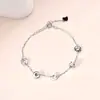 S925 Nuevo Pulsera de Plata de Ley de Cintura Delgada Nicho Lujo Accesible Pulsera de Apilamiento de Gama Alta Regalo de Cumpleaños para Novia y Mejor Amiga