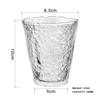 Ins Taza de cristal con agujeros finos estilo japonés, taza de café con cuentas de agua esmeriladas, taza de desayuno para niña martillada, taza para postre y pudín