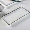Platos Rectangulares para Restaurantes de Hot Pot, Platos de Plástico para Platos Fríos y Brochetas de Barbacoa Comerciales, Platos de Melamina para Barbacoa