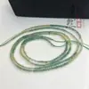 Venta al por mayor Cristal Verde Degradado Facetado Semiacabado Pulsera DIY Collar Clavícula Cristal Amarillo Verde Facetado Cuentas Sueltas