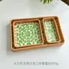 Bandeja Rectangular de Concha de Ratán Vietnamita para Frutas, Bandeja para Sala de Estar, Comedor, Cesta Organizadora de Almacenamiento de Lujo Ligero