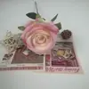 Rosa Pérola Cruzada Comércio Artificial Flor Única Haste Rosa Decoração de Casa Flor Falsa Flor de Seda Buquê de Mão