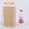 Bolsa plana desechable de papel Kraft para refrigerador, bolsa para alimentos, pequeña para llevar, bolsa de embalaje a prueba de aceite, grande