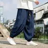 Calças jogger cenoura de corte solto com bolsos grandes, calças cargo, calças de seda gelada, calças masculinas estilo chinês lanterna plus size, estilo fino de verão