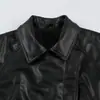 Ins ropa de mujer al por mayor estilo europeo y americano transfronterizo otoño nuevo chaqueta con cinturón efecto piel vintage 4341843