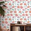 Pegatina de Pared Floral Romántica Autoadhesiva Papel Tapiz Resistente a la Humedad y al Moho Ecológico Lujo Ligero Decorativa para Pared de Dormitorio Armario Renovación