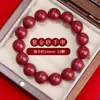 Pulseira de Cinábrio de Alto Teor, Pulseira Genuína de Contas de Areia Dourada Roxa para o Ano de Nascimento, Pulseira Redonda de Contas de Círculo Único para Inauguração de Casa Venda por Atacado
