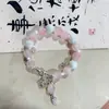 Pulseira de Cristal Artificial Cinza Fosco Cor Moonlight Colorida Mais Vendida Pulseira de Contas Artesanal Melhor Amiga de Mulher Casal Barraca de Pulseiras