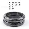 Pulsera de Cuarcita Natural Jade Negro Gris Negro Pulsera Ancha Pollo Negro Tinta Negra Azul y Blanco Pulsera Versátil de la Fortuna