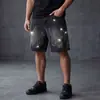 Suministro Transfronterizo de Shorts de Mezclilla para Hombre Europeos y Americanos, Pantalones Cortos de Verano Estilo Callejero con Pedrería, Fuentes de Amazon y Aliexpress