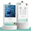 Fone de ouvido intra-auricular de diafragma plano porta 3.5/porta tipo-C com fio, controle no fio com microfone, adequado para fone de ouvido de diafragma plano para furos redondos Huawei