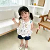 Roupas Infantis Verão Europeu e Americano Transfronteiriço Moda Ombro a Ombro Novo Conjunto de Verão Roupas Infantis Primavera Roupas de Menina 2026