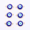 Venta caliente de Amazon accesorios de ropa conector doble para colgar joyería de ojo turco accesorios para joyería diy ventas directas de fábrica