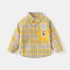 Camisa de algodón a cuadros para niño nueva otoño primavera y otoño ropa para niños camisa de manga larga para bebé para niños marea una generación de cabello