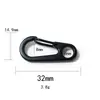 Suministro en stock color níquel natación negro llavero pequeño aleación de zinc mini hebilla de resorte pequeña joyería regalo accesorios de hebilla para colgar rápido