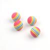 Pelota de arcoíris pequeña de EVA de 35 mm para gatos, pelota de arcoíris elástica colorida, pelota silenciosa, pelota de arcoíris para gatos