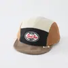 Gorra de béisbol casual versátil de estilo japonés para niños, con bloques de color, sombrero de ala plana para otoño e invierno