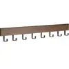 Colgador de Cocina con Textura de Madera de Nogal, Barra de Ganchos Adhesiva Multifuncional sin Taladro para Guardar Espátulas, Cucharas y Paños de Cocina