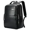 Mochila de Cuero Genuino para Negocios, Piel de Vaca de Primera Capa, Mochila Reductora de Peso, Bolsa Grande para Computadora de Hombre, Bolsa de Gran Capacidad, Marca Bo