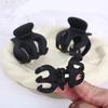 Pinza Negra de Cola de Caballo Alta Calabaza Trendy Pinza de Tiburón Pequeña Horquilla para la Parte Posterior de la Cabeza Accesorio para el Cabello para Mujer Flequillo