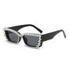 Gafas de sol cuadradas de moda con montura completa y diamantes, tendencia 2024, para fiestas y actuaciones escénicas, para hombres y mujeres