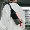 Unique color-blocked chest bag for women, trendy ins-style workwear crossbody bag, multifunctional plaid waist bag, men's sports shoulder bag