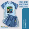 Coleção de Personagens de Minecraft Roupa de Banho Infantil Meninos Conjunto de Duas Peças Calção de Banho de Verão para Crianças Maiores Roupa de Banho com Proteção Solar para Meninos