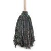 Mopa Redonda de Madera con Palo Largo y Hilo de Algodón, Adecuada para Administración de Propiedades y Limpieza del Hogar, Mopa Limpiadora de Tela de Terciopelo Absorbente, Doble Uso para Limpieza en Seco y Húmedo