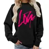 Talla Europea Suministro de Amazon Estampado de Corazones Cuello Redondo Sudaderas Chaquetas Casuales Holgadas Moda Europea y Americana