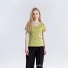 Camiseta Sencilla de Algodón Tipo Seda de Color Sólido, Manga Corta, Verano, Textura de Seda de Hielo, Hombro Normal, Corte Regular, Estilo Holgado, para Mujer