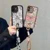 Adecuado para Apple XS Pulsera de Remaches Iphone6Plus Flores Pintadas a Mano Moda 11 Transfronterizo Se2 Funda para Teléfono Móvil 7/8P