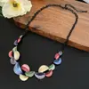 Collar Largo Geométrico de Flor Hueca Caliente Transfronterizo Amor Colgante Irregular Cepillado Exagerado de Gama Alta para Mujer