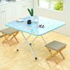Mesa plegable para comedor, sencilla, para uso doméstico, para alquiler en dormitorios, mesa rectangular, mesa de escritura, mesa pequeña portátil.