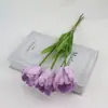Impressão 3D de simulação papagaio de 3 cabeças tulipa decoração de casa adereços de tiro de tulipa decoração de recepção flor artificial