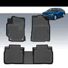 Tapetes para Modelos de Combustión Interna Toyota Camry 2015-2017, Tapetes Delanteros y Traseros de TPE, Negros, 3 Piezas