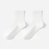 Meias Femininas de Primavera 100% Algodão Respiráveis Antiderrapantes Resistentes a Odores Meia-Calça Versátil Meia Longa Atacado