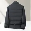 Chaqueta de plumón para hombre 2026 Otoño/Invierno Cuello camisero abatible Estilo camisa Joven Lujo Negocios Cálido Estándar Nacional Abrigo de plumón Moderno