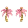 Pendientes de Atmósfera Caliente para el Día de San Valentín Transfronterizos Helado Rosa Hechos a Mano con Cuentas de Arroz Estrella de Mar Amor Dulces Frescos Pendientes para Mujer