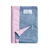 Cuaderno A5 Estrella de Cuadrícula Rosa con Cubierta de Tela de Mezclilla y 100 Páginas Interiores Personalizables DIY para Creatividad Personalizada