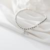 Pulsera de cuentas de plata coreana con personalidad de cola de pez dorada bañada en plata S925 para mujer, joyería artesanal al por mayor C0307